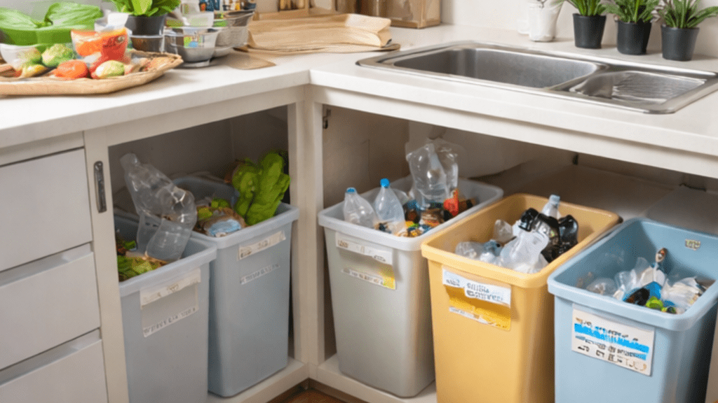 separando lixos domesticos